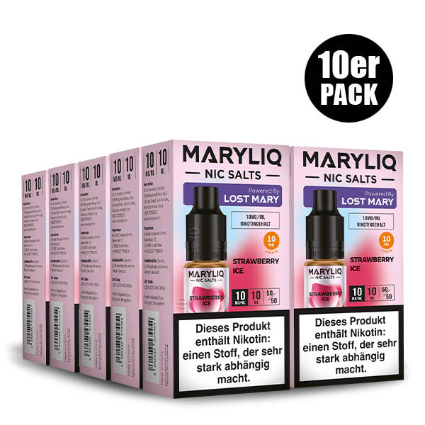 10er Pack Maryliq Lost Mary - 10mg/ml Strawberry Ice
