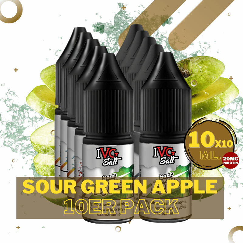 10er Pack IVG Salt - 20mg/ml Sour Green Apple