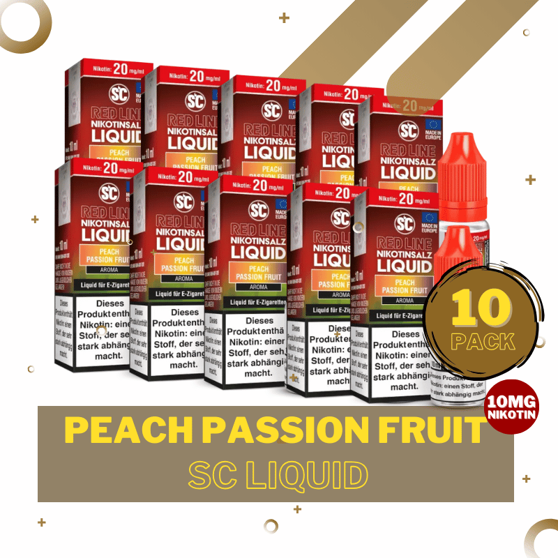 10er Pack SC Liquid - 10mg/ml Peach Passion Fruit