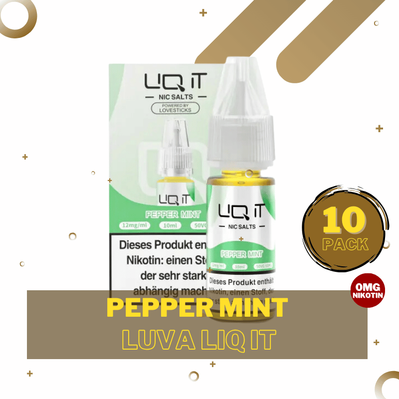 10er Pack Lovesticks LIQ IT - 0mg/ml Pepper Mint