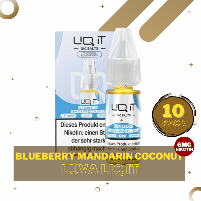 10er Pack Lovesticks LIQ IT - 6mg/ml Blueberry Mandarin Coconut