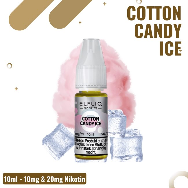 Elf Bar Elfliq 10ml - Cotton Candy Ice - 10mg Nikotin