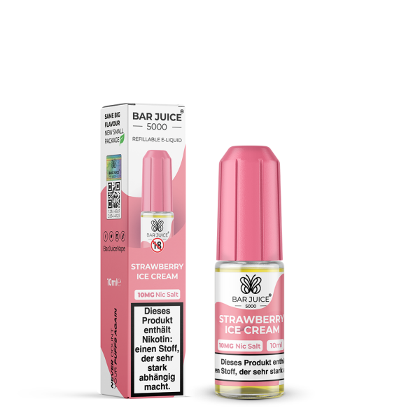 Bar Juice 5000 Nicsalt 10ml - Strawberry Ice Cream - 10mg...