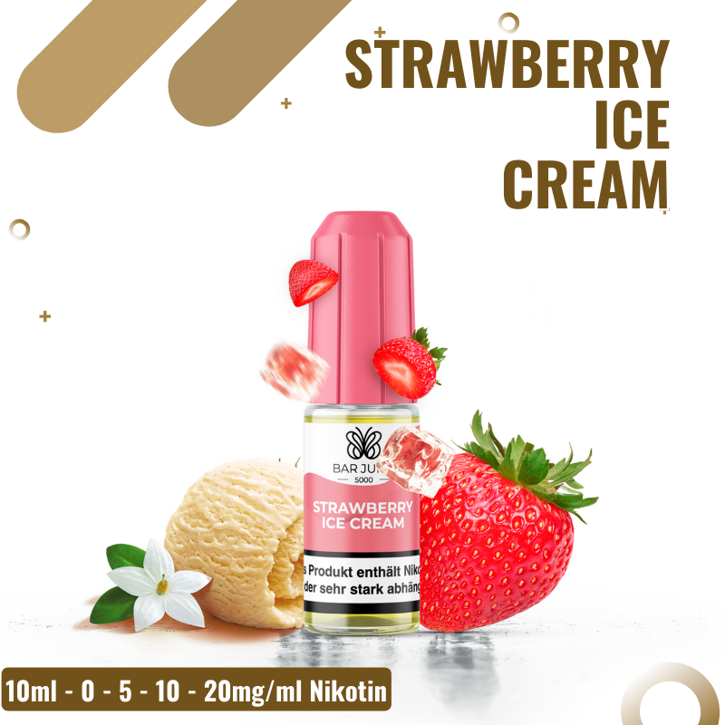 Bar Juice 5000 Nicsalt 10ml - Strawberry Ice Cream - 10mg Nikotin