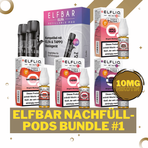 Elfliq Elfa Refillable Bundle - 10mg/ml - Liquid Bundle #1