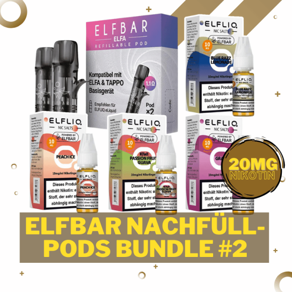 Elfliq Elfa Refillable Bundle - 20mg/ml - Liquid Bundle #2