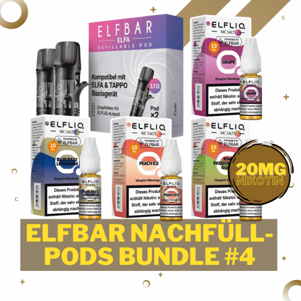 Elfliq Elfa Refillable Bundle - 20mg/ml - Liquid Bundle #4