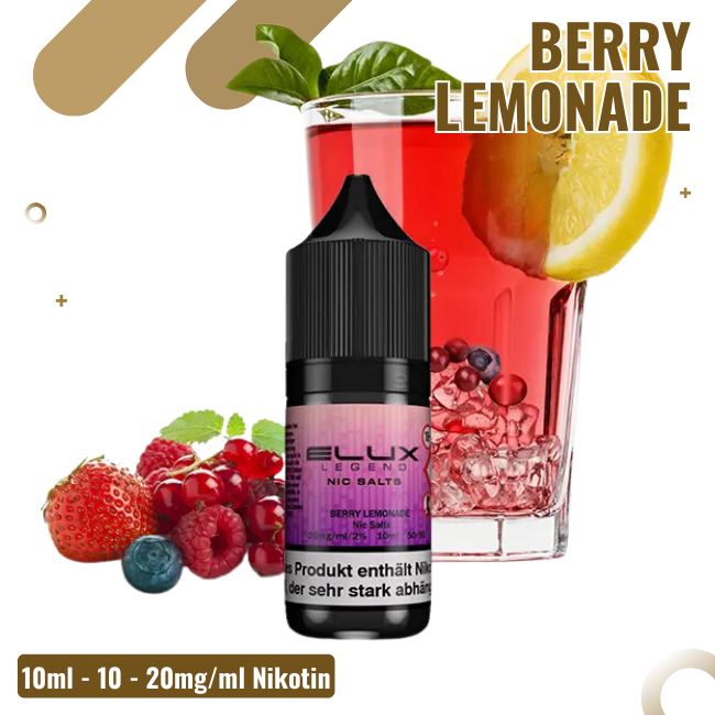 Elux Nikotinsalz Liquid 10ml - Berry Lemonade - 10mg Nikotin