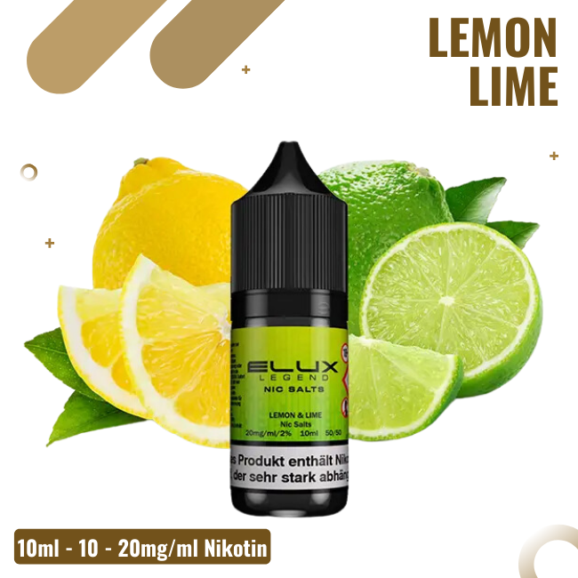 Elux Nikotinsalz Liquid 10ml - Lemon & Lime - 20mg...