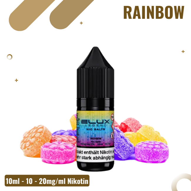 Elux Nikotinsalz Liquid 10ml - Rainbow - 20mg Nikotin
