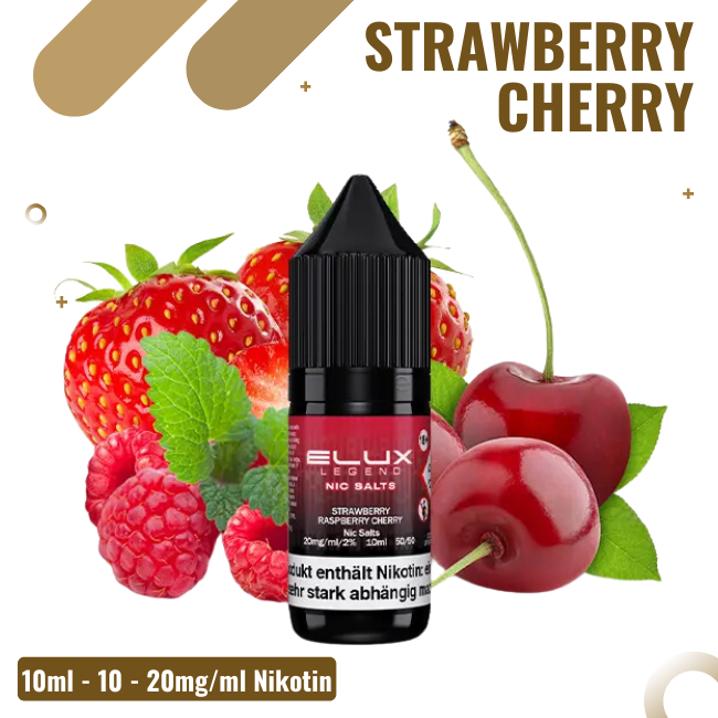 Elux Nikotinsalz Liquid 10ml - Strawberry Raspberry...