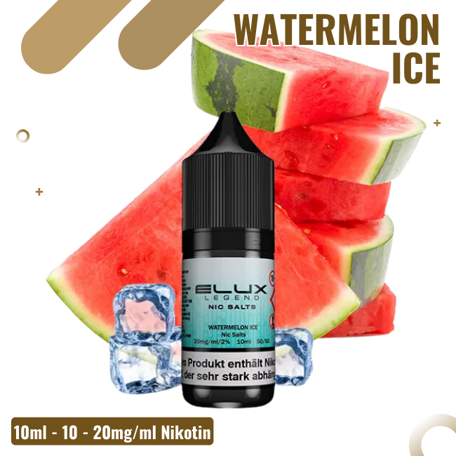 Elux Nikotinsalz Liquid 10ml - Watermelon Ice - 20mg Nikotin