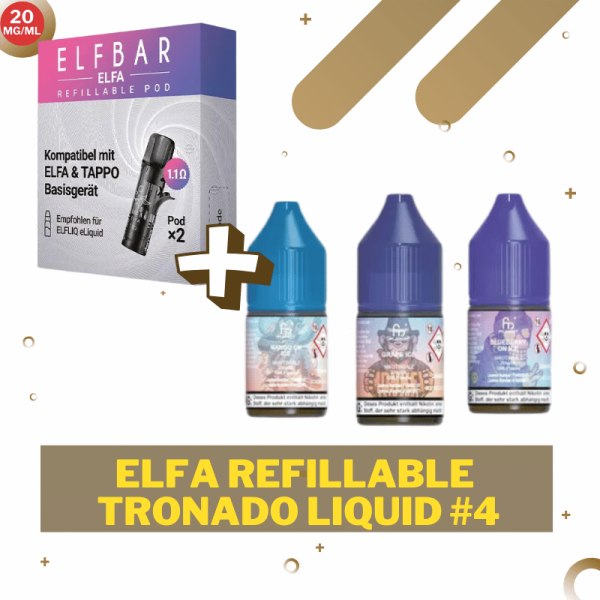 Randm Tornado Nicsalt + Elfa Refillable - 20mg/ml -...