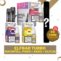 Elfa Turbo Kit + Refillable Pod - 10mg/ml - Liquid Bundle #3