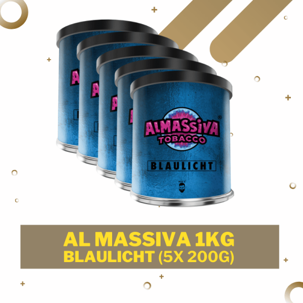 Al Massiva Tobacco 1kg - Blaulicht - 5x 200g