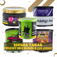 Shisha Tabak Bundle - Fruchtmix - 5x 200g