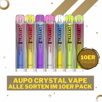 10er Pack Aupo Crystal Vape - Einweg Vape