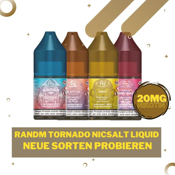 RandM Tornado Nicsalt Liquid - 20mg/ml Nikotin - Neue...