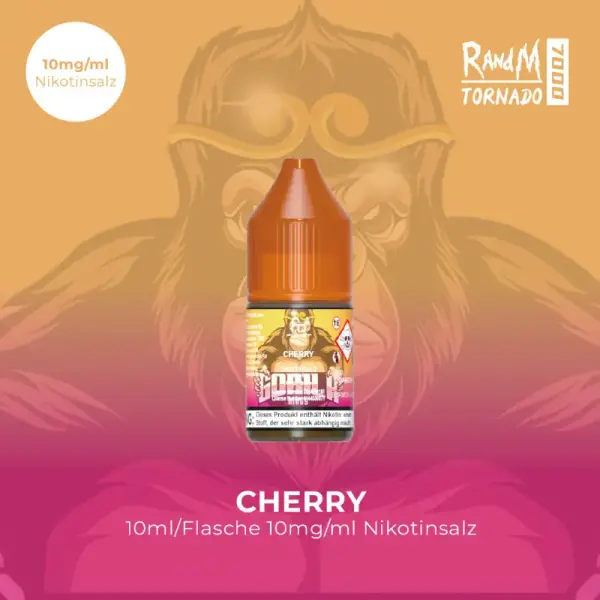 RandM Tornado Nicsalt Liquid 10ml - 10mg/ml Nikotin - Cherry