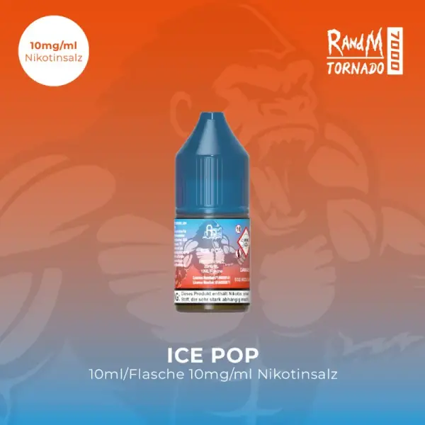 RandM Tornado Nicsalt Liquid 10ml - 10mg/ml Nikotin - Ice...