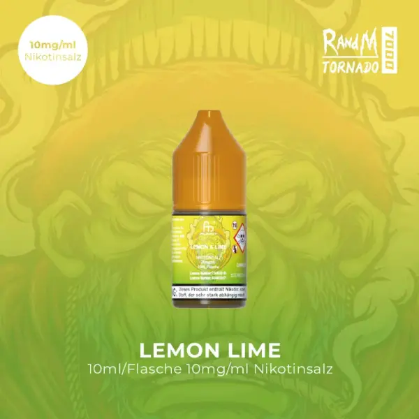 RandM Tornado Nicsalt Liquid 10ml - 10mg/ml Nikotin - Lemon Lime