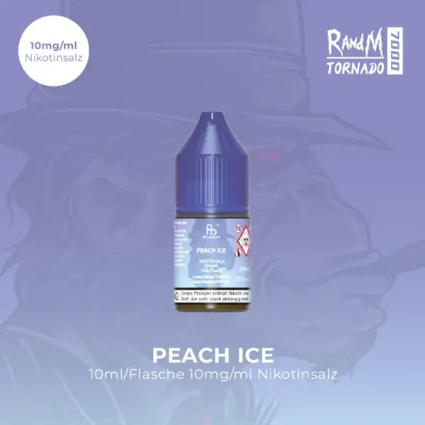 RandM Tornado Nicsalt Liquid 10ml - 10mg/ml Nikotin - Peach Ice