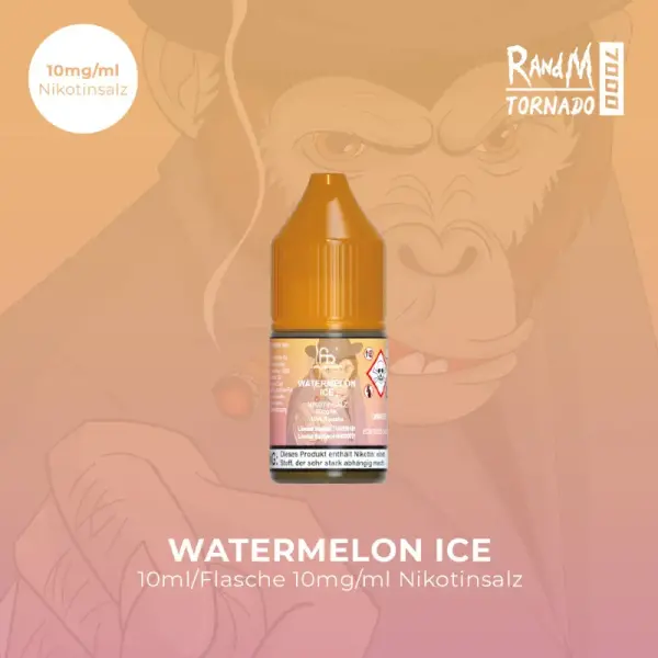 RandM Tornado Nicsalt Liquid 10ml - 10mg/ml Nikotin - Watermelon Ice