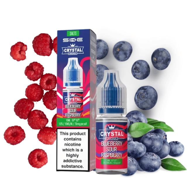 SKE Crystal Liquid NicSalt - Blueberry Sour Raspberry - 20mg/ml Nikotin