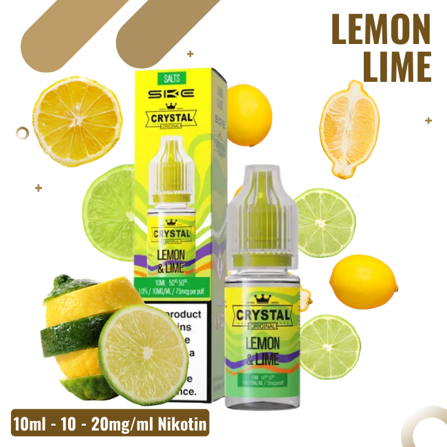 SKE Crystal Liquid NicSalt - Lemon & Lime - 20mg/ml...