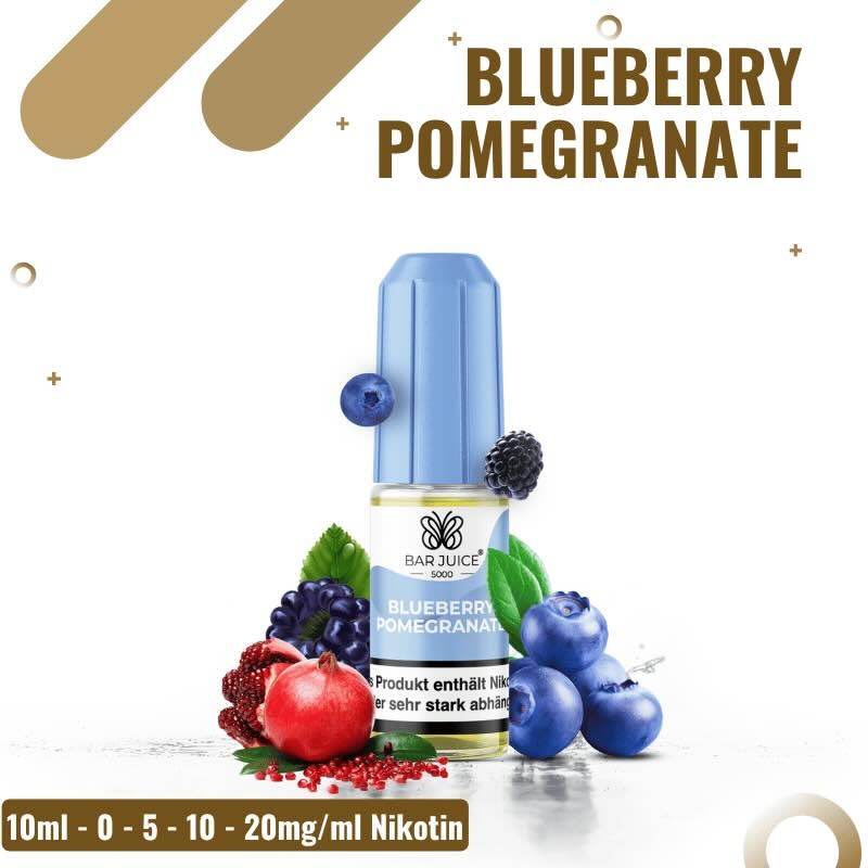 Bar Juice 5000 Nicsalt 10ml - Blueberry Pomegranate - 0mg Nikotin