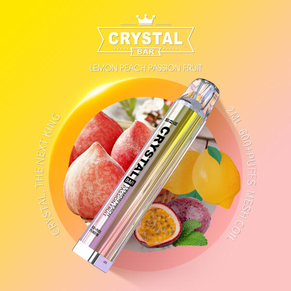 SKE Crystal Bar 600 - Lemon Peach Passion Fruit - Einweg E-Zigarette - 2% Nikotin