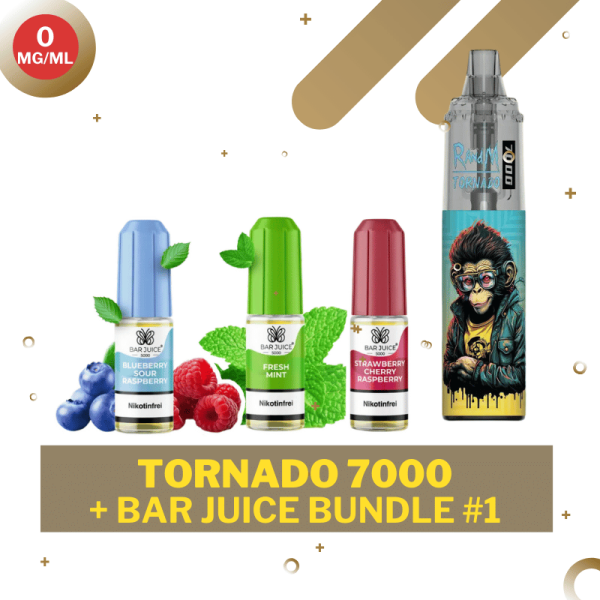 Randm Tornado Vape 7000 - Bar Juice 0mg/ml - Nikotinfreies Liquid Bundle #1