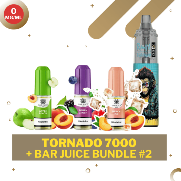 Randm Tornado Vape 7000 - Bar Juice 0mg/ml - Nikotinfreies Liquid Bundle #2