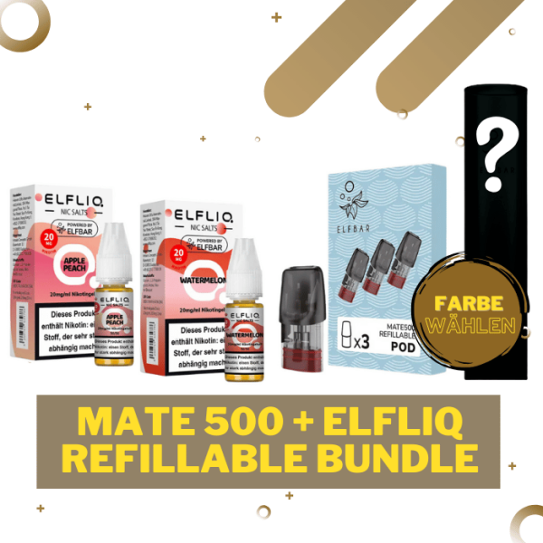 Elfliq Elf Bar Mate500 - Akku + Refillable Pod - 20mg/ml...