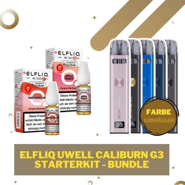 Elfliq Uwell Caliburn G3 Starterkit - Bundle #2 - 20mg/ml Nikotin