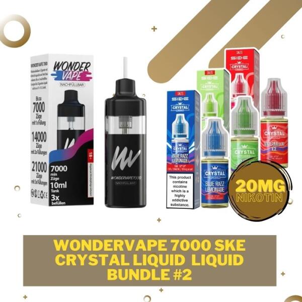 Wondervape 7000 - SKE Crystal Liquid 20mg/ml - Liquid Bundle #2