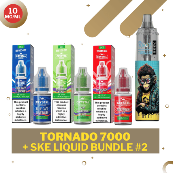 Randm Tornado Vape 7000 - SKE Crystal Liquid 10mg/ml - Liquid Bundle #2