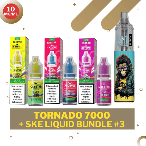 Randm Tornado Vape 7000 - SKE Crystal Liquid 10mg/ml - Liquid Bundle #3