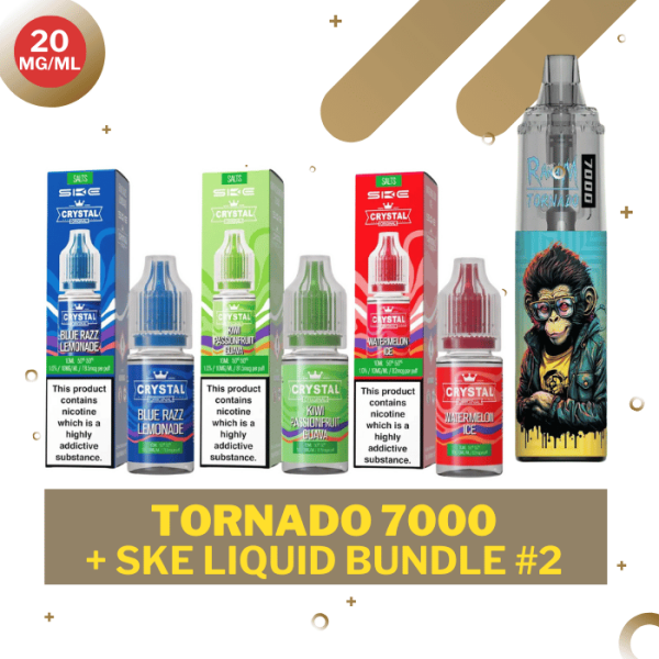 Randm Tornado Vape 7000 - SKE Crystal Liquid 20mg/ml - Liquid Bundle #2