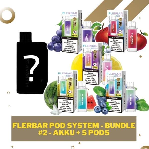 Flerbar Pod System - Bundle #2 - Akku + 5 Pods