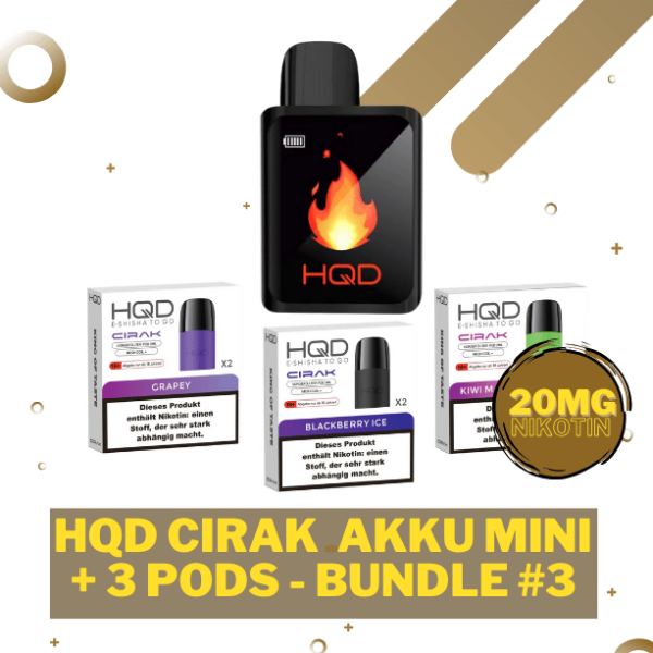 HQD Cirak Pod Akku Mini + 3 Pods - Bundle #3