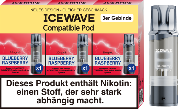 Icewave ELFA Pod - Blueberry Raspberry - 3er Pack