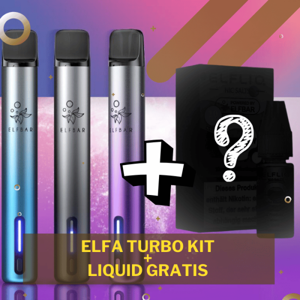 Aktion - ELFA Turbo Kit + Liquid Gratis