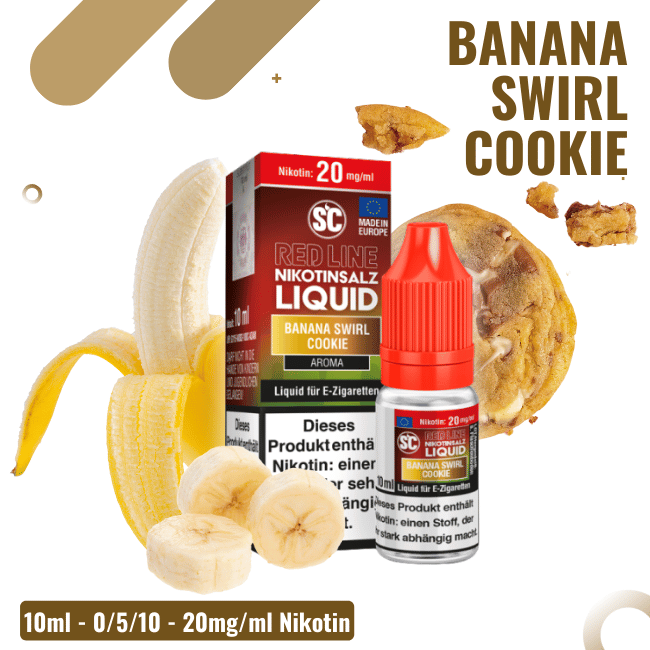SC Liquid 10ml - Red Line - Banana Swirl Cookie - 5mg/ml