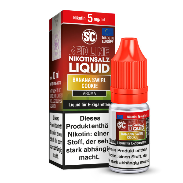 SC Liquid 10ml - Red Line - Banana Swirl Cookie 5mg/ml