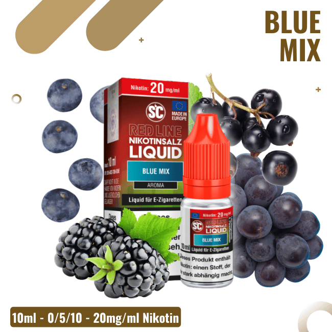 SC Liquid 10ml - Red Line - Blue Mix - 0mg/ml