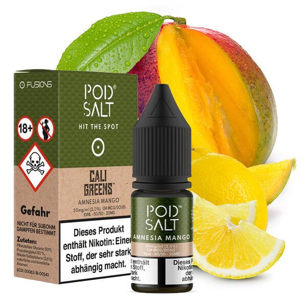 POD Salt FUSION Liquid Nikotinsalz 10ml - Amnesia Mango