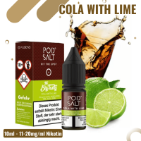 POD Salt FUSION Liquid Nikotinsalz 10ml - Cola with Lime