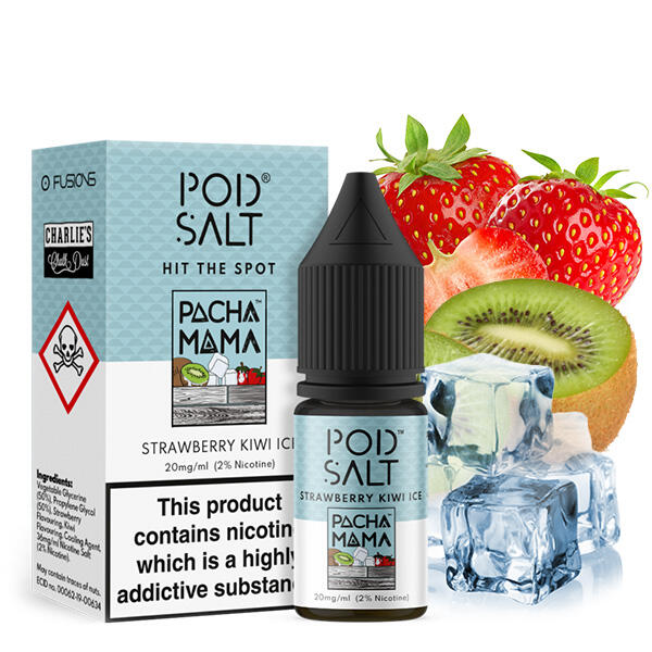 POD Salt FUSION Liquid Nikotinsalz 10ml - Pacha Mama Strawberry Kiwi Ice