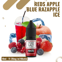 POD Salt FUSION Liquid Nikotinsalz 10ml - Reds Apple Blue...